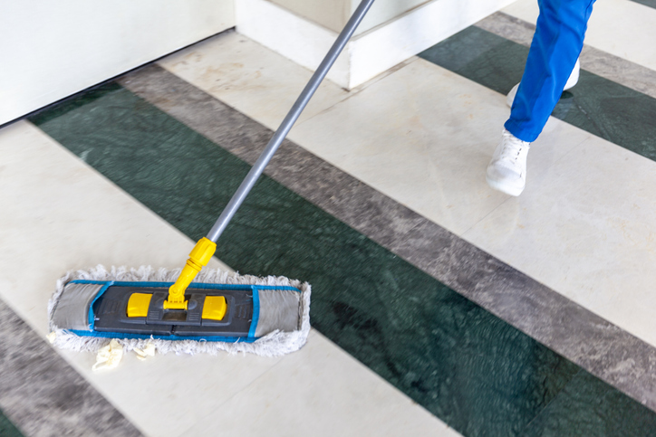 how to clean commercial linoleum floors