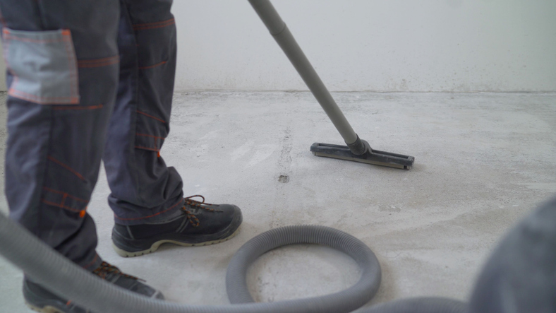 how to clean construction dust